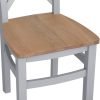 Cross back chair wooden seat