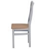 Cross back chair wooden seat