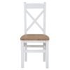 Cross back chair wooden seat