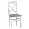 Cross back chair wooden seat