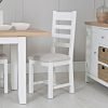 Ladder back chair fabric seat