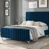 4'6 Fabric Bedframe - Royal Blue - Velvet