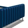 4'6 Fabric Bedframe - Royal Blue - Velvet