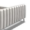 5'0 Fabric Bedframe - Silvery Grey - Velvet