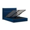 4'6 Fabric Bedframe Ottoman  - Royal Blue - Velvet