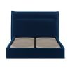 4'6 Fabric Bedframe Ottoman  - Royal Blue - Velvet