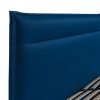 4'6 Fabric Bedframe Ottoman  - Royal Blue - Velvet