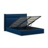 5'0 Fabric Bedframe Ottoman  - Royal Blue - Velvet