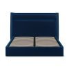 5'0 Fabric Bedframe Ottoman  - Royal Blue - Velvet