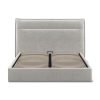5'0 Fabric Bedframe Ottoman  - Silvery Grey - Velvet