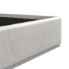 5'0 Fabric Bedframe Ottoman  - Silvery Grey - Velvet