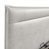 5'0 Fabric Bedframe Ottoman  - Silvery Grey - Velvet