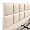 4'6 Fabric Bedframe - Beige - Linen