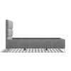 4'6 Fabric Bedframe - Dark Grey - Linen