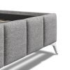 4'6 Fabric Bedframe - Dark Grey - Linen