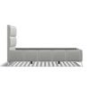4'6 Fabric Bedframe - Grey - Linen