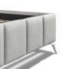 4'6 Fabric Bedframe - Grey - Linen