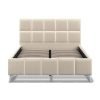 5'0 Fabric Bedframe - Beige - Linen