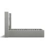 4'6 Fabric Bedframe Ottoman  - Grey - Linen
