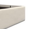 5'0 Fabric Bedframe Ottoman  - Beige - Linen
