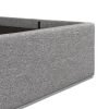 5'0 Fabric Bedframe Ottoman  - Dark Grey - Linen