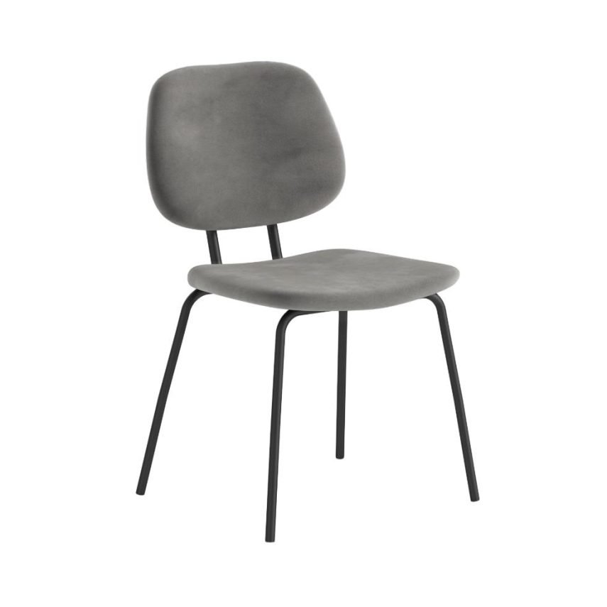 Soho Lily Dining Chair - Grey Velvet