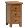 DORR compact narrow drawer bedside table bedroom storage dark rustic oak x c default jpg