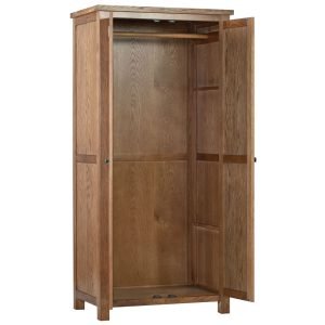 DORR all full hanging double door wardrobe essential storage bedroom dark rustic oak open x c default jpg