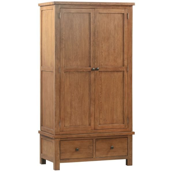 DORR double door drawer wardrobe essential storage bedroom dark rustic oak x c default jpg