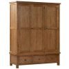 DORR large triple door drawer wardrobe essential storage bedroom dark rustic oak x c default jpg
