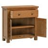 DORR compact small sideboard doors drawer storage living dining hallway rustic dark oak open x c default jpg