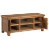 DORR large TV entertainment unit storage living room rustic dark oak open x c default jpg