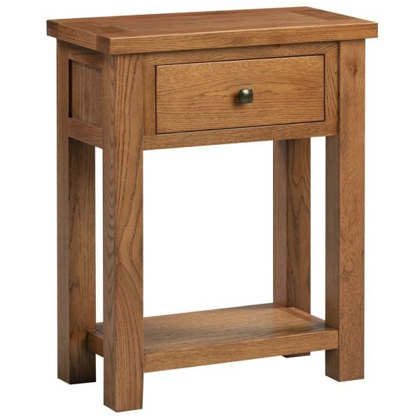 DORR drawer console table hallway living dining room telephone table rustic dark oak x c default jpg