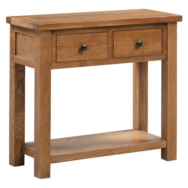 DORR drawer console table hallway living dining room telephone table rustic dark oak x c default jpg