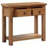 DORR drawer console table hallway living dining room telephone table rustic dark oak open x c default jpg