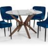 chelsea table luxe blue chairs