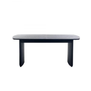 lou louis black fluted extending dining table cutout