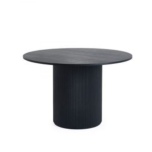 lou louis black fluted round dining table cutout