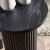 lou louis black fluted drinks table detail