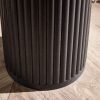 lou louis black fluted drinks table detail