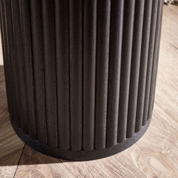 lou louis black fluted drinks table detail