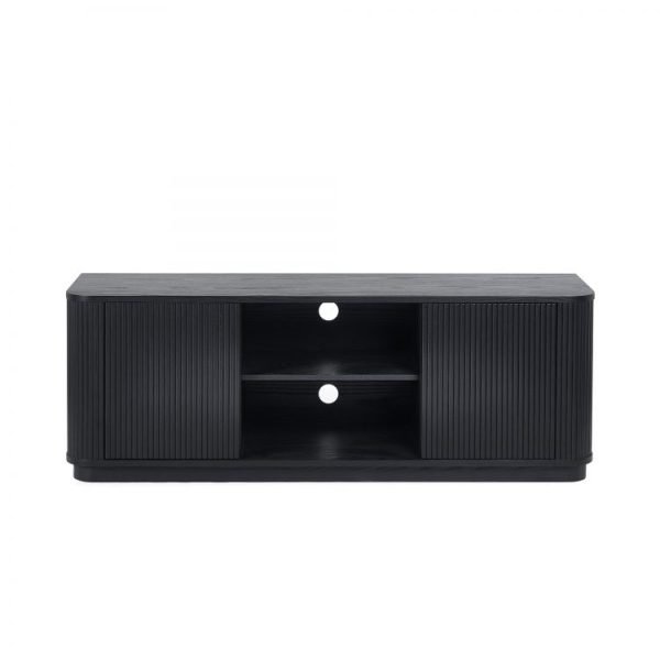 lou louis black fluted tv unit cutout
