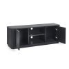 lou louis black fluted tv unit cutout