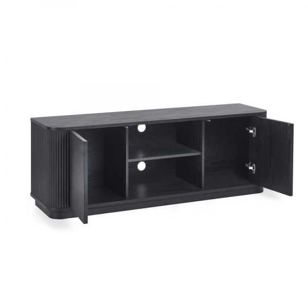 lou louis black fluted tv unit cutout