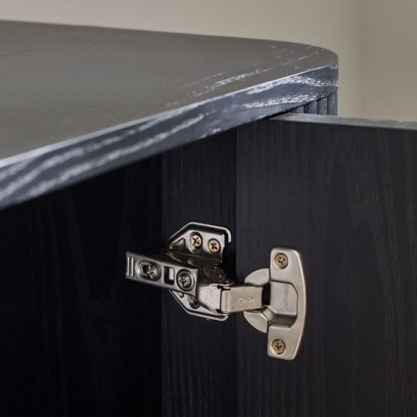 lou louis black fluted tv unit detail