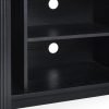 lou louis black fluted tv unit detail
