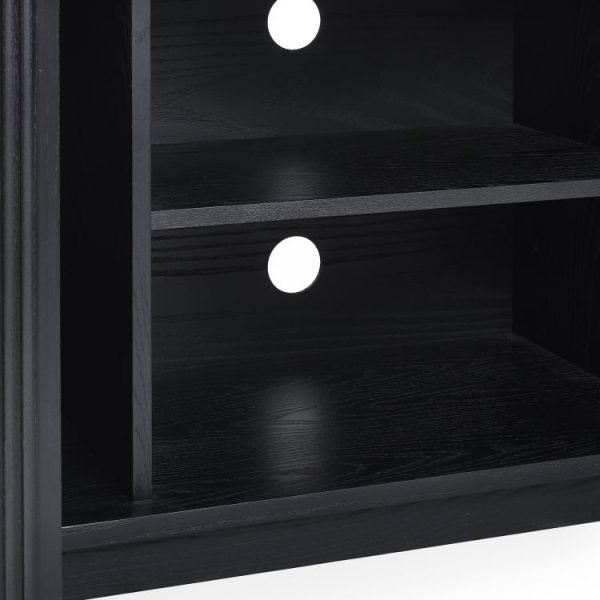 lou louis black fluted tv unit detail