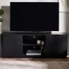 lou louis black fluted tv unit roomset