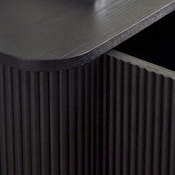 lou louis black fluted sideboard detail