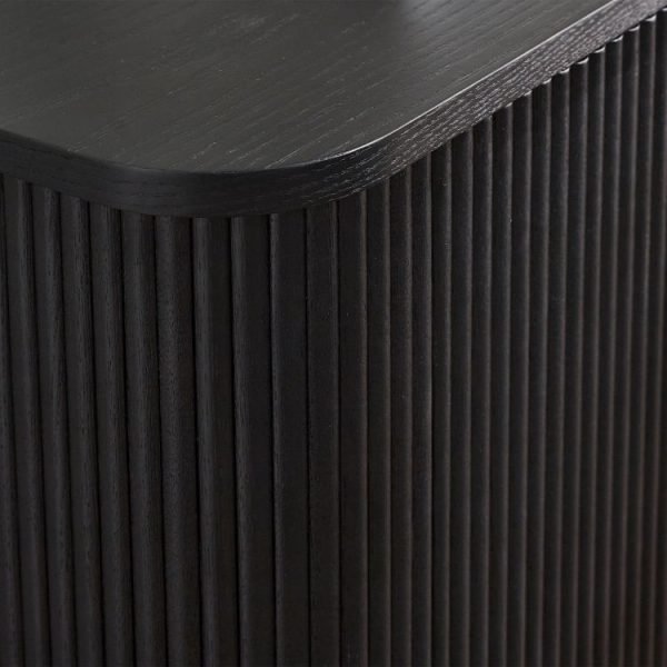 lou louis black fluted sideboard detail